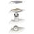 Raft suspendat cu raft cu depozitare 4 pcs Alb 24 x 24 x 2 cm GartenMobel Dekor