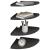 Raft suspendat cu raft cu depozitare 4 pcs Negru 30 x 30 x 2 cm GartenMobel Dekor
