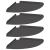 Raft suspendat cu raft cu depozitare 4 pcs Negru 30 x 30 x 2 cm GartenMobel Dekor