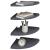 Raft suspendat cu raft 4 pcs Antracit 30 x 30 x 2 cm GartenMobel Dekor