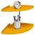 Raft suspendat cu raft 2 pcs Galben muștar 30 x 30 x 2 cm GartenMobel Dekor