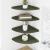 Raft suspendat cu raft 4 pcs Olivengrønn 30 x 30 x 2 cm GartenMobel Dekor