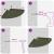 Raft suspendat cu raft 4 pcs Olivengrønn 30 x 30 x 2 cm GartenMobel Dekor