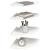 Raft suspendat cu raft cu depozitare 4 pcs Alb 30 x 30 x 2 cm GartenMobel Dekor