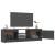 Dulap TV, gri, 120x30x35,5 cm, lemn prelucrat GartenMobel Dekor