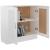 Bibliotecă, alb extralucios, 82,5x30,5x80 cm, lemn prelucrat GartenMobel Dekor