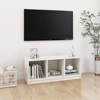Comodă TV, alb, 104x33x41 cm, lemn masiv de pin GartenMobel Dekor
