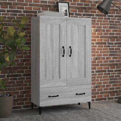 Dulap înalt, gri sonoma, 70x31x115 cm, lemn compozit GartenMobel Dekor