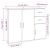 Servantă, gri beton, 91x29,5x75 cm, lemn prelucrat GartenMobel Dekor