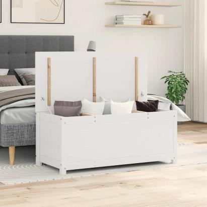 Cutie de depozitare, alb, 110x50x45,5 cm, lemn masiv de pin GartenMobel Dekor
