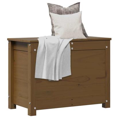 Cutie de depozitare, maro miere, 60x32x45,5 cm, lemn masiv pin GartenMobel Dekor
