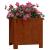 Jardinieră cu picioare, ruginiu, 30x30x30 cm, oțel corten GartenMobel Dekor