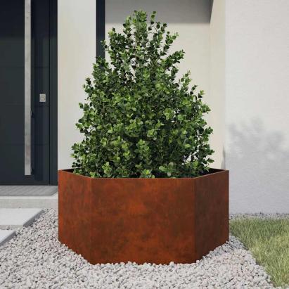 Jardinieră cu picioare, ruginiu, 30x30x30 cm, oțel corten GartenMobel Dekor