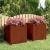 Jardiniere cu picioare 2 buc. ruginiu 50x50x50 cm oțel corten GartenMobel Dekor