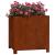 Jardiniere cu picioare 2 buc. ruginiu 50x50x50 cm oțel corten GartenMobel Dekor