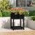Jardinieră cu raft, negru, 54x54x81 cm, lemn masiv de pin GartenMobel Dekor