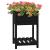 Jardinieră cu raft, negru, 54x54x81 cm, lemn masiv de pin GartenMobel Dekor