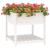 Jardinieră cu raft, alb, 82,5x82,5x81 cm, lemn masiv de pin GartenMobel Dekor
