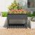 Jardinieră cu raft, gri, 111,5x111,5x81 cm, lemn masiv de pin GartenMobel Dekor