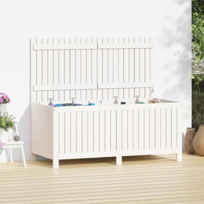Cutie de depozitare grădină, alb, 147x68x64 cm, lemn masiv pin GartenMobel Dekor