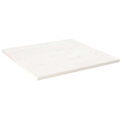 Blat de masă, alb, 80x80x2,5 cm, lemn masiv de pin, pătrat GartenMobel Dekor
