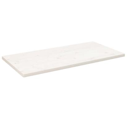Blat de masă alb 110x55x2,5 cm lemn masiv de pin dreptunghiular GartenMobel Dekor