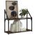 Raft cu 2 niveluri, stejar afumat, 60x21x51 cm, lemn prelucrat GartenMobel Dekor