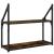 Raft cu 2 niveluri, stejar afumat, 60x21x51 cm, lemn prelucrat GartenMobel Dekor