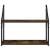 Raft cu 2 niveluri, stejar afumat, 60x21x51 cm, lemn prelucrat GartenMobel Dekor