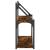 Raft cu 2 niveluri, stejar afumat, 80x21x51 cm, lemn prelucrat GartenMobel Dekor