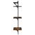 Rafturi perete 3 niveluri/bare 2 buc stejar fumuriu 30x25x100cm GartenMobel Dekor