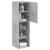 Comodă TV cu lumini LED, gri beton, 30,5x30x102 cm GartenMobel Dekor