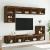 Comode TV cu lumini LED, stejar fumuriu, 80x30x30 cm GartenMobel Dekor