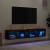 Comode TV cu lumini LED, stejar fumuriu, 80x30x30 cm GartenMobel Dekor