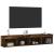 Comode TV cu lumini LED, stejar fumuriu, 80x30x30 cm GartenMobel Dekor