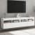 Comode TV de perete cu lumini LED, 2 buc., alb, 80x30x40 cm GartenMobel Dekor