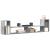 Dulap TV, 2 buc., gri beton, 100x30x50 cm, lemn prelucrat GartenMobel Dekor