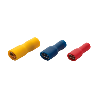 Terminale mama complet izolate 0.5-1.5 mm², 6.35 mm, set 200 buc