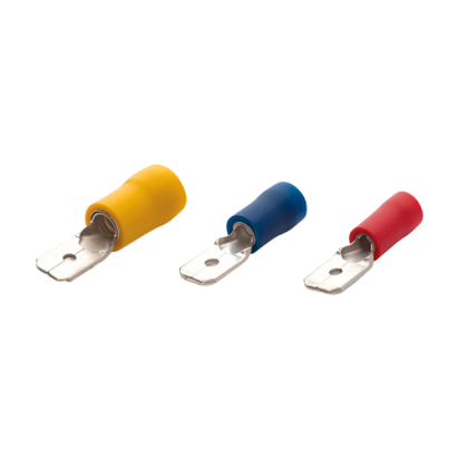 Terminale izolate tip tata 0.5-1.5 mm², 200 buc/set, Plastim PFE-1638