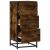 Dulap, stejar fumuriu, 35,5x35x76 cm, lemn prelucrat și metal GartenMobel Dekor