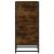 Dulap, stejar fumuriu, 35,5x35x76 cm, lemn prelucrat și metal GartenMobel Dekor