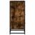 Dulap, stejar fumuriu, 35,5x35x76 cm, lemn prelucrat și metal GartenMobel Dekor