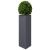 Jardiniere grădină, 2 buc. antracit 30x26x75 cm oțel triunghi GartenMobel Dekor