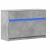 Dulap TV cu LED, gri beton, 91x34x61 cm, lemn prelucrat GartenMobel Dekor