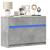 Dulap TV cu LED, gri beton, 91x34x61 cm, lemn prelucrat GartenMobel Dekor