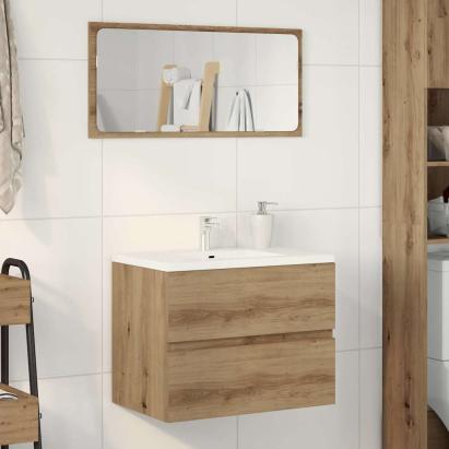 Dulap pentru baie stejar artizanal 60x38,5x45 cm lemn prelucrat GartenMobel Dekor