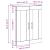 Dulap pe perete stejar artizanal, 69,5x34x90 cm, lemn prelucrat GartenMobel Dekor