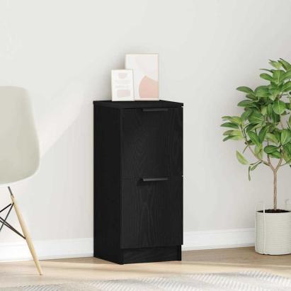 Bufet Stejar Negru 30 x 30 x 70 cm Lemn compozit GartenMobel Dekor