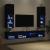 Set comodă TV cu LED 2 pcs Stejar Negru 30,5 x 30 x 102 cm GartenMobel Dekor