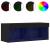 Set comodă TV 2 pcs Stejar negru 80 x 30 x 30 cm Lemn compozit GartenMobel Dekor